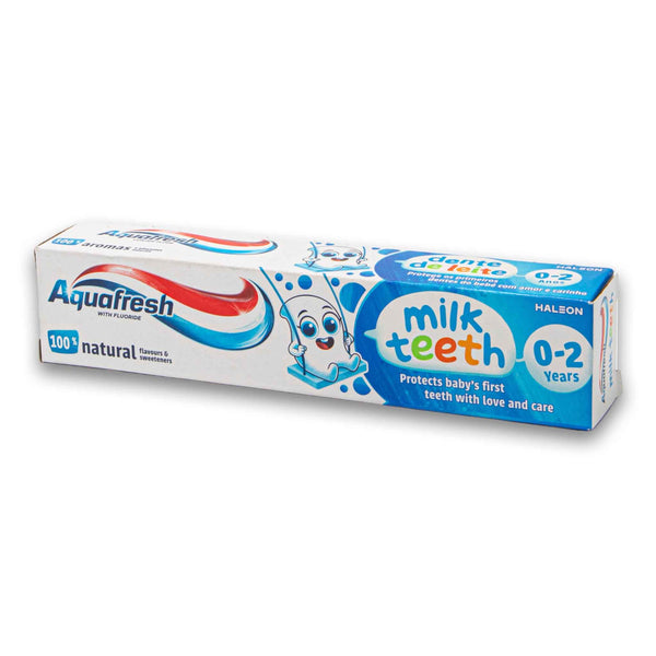 Aquafresh, Milk Teeth Toothpaste with Fluoride 0–2 Years 50ml | 100% Natural Flavours & Sweeteners – Gentle Protection for Baby First Teeth - Cosmetic Connection