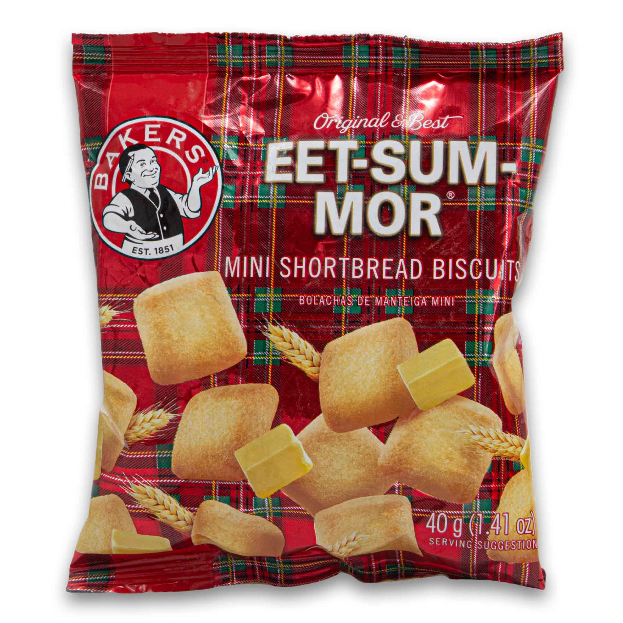 Eet-Sum-Mor Mini Shortbread Biscuits 40g | Classic Butter Shortbread S ...