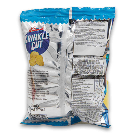 Crinkle Cut Salt & Vinegar Flavoured Potato Chips 30g | Crunchy Ridge ...