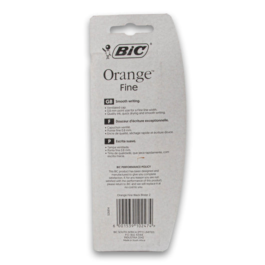 Orange Fine 0.8mm Black Ink Ballpoint Pen 2 Pack | Fine Tip Smooth Ink ...