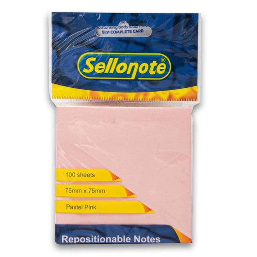 Repositionable Sticky Notes 75mm x 75mm 100 Sheets Assorted Colours ...