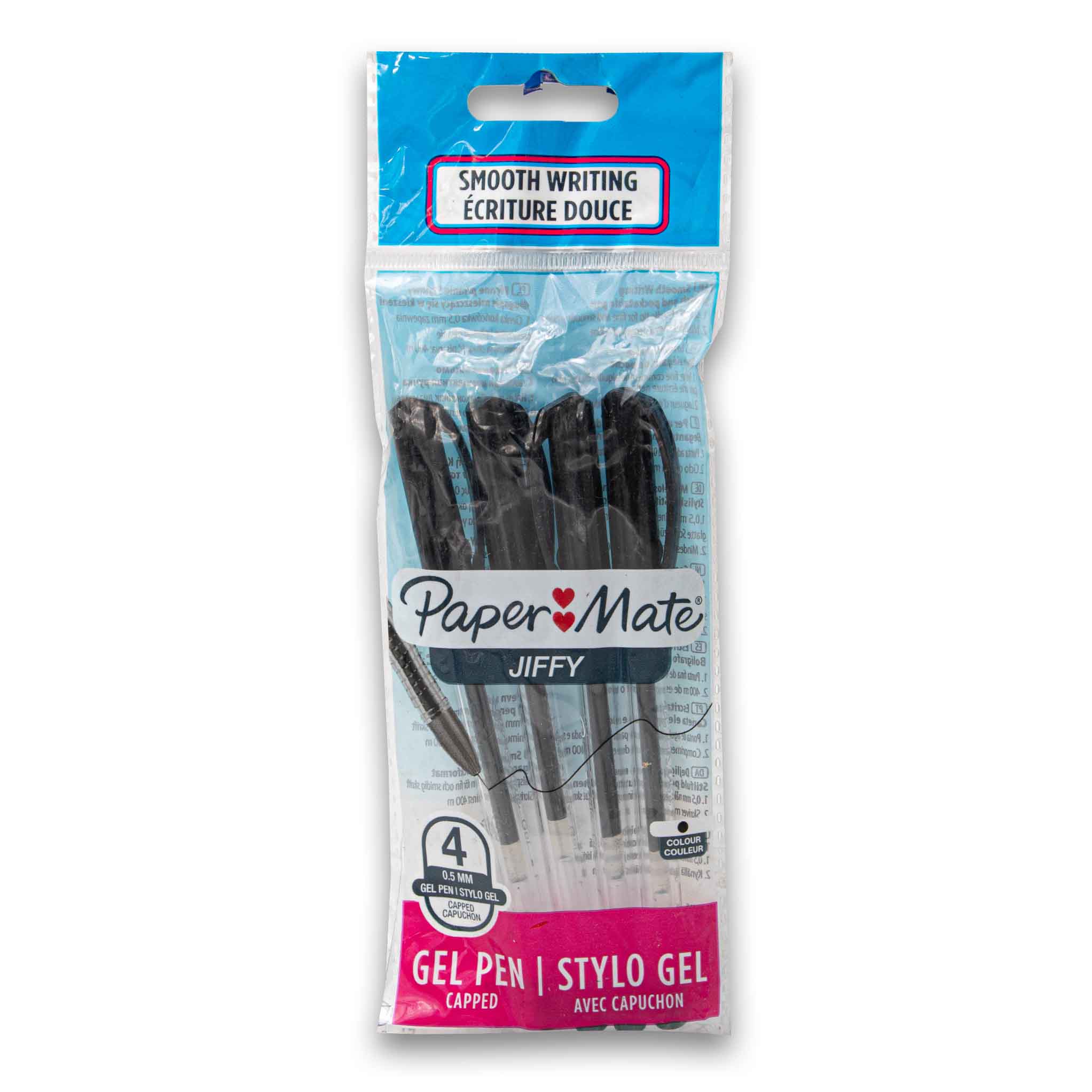Jiffy Gel Pens 0.5mm 4 Pack Black Ink | Smooth Writing – Cosmetic ...