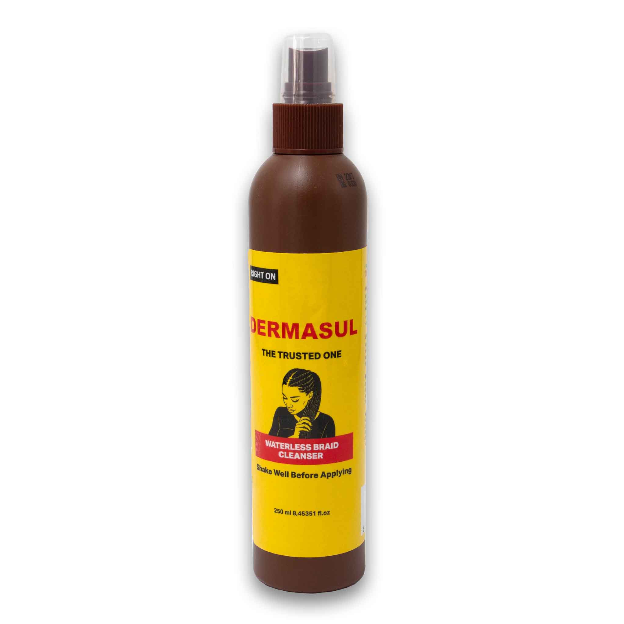 Dermasul Waterless Braid Cleanser 250ml | Refreshes & Cleans Braids Wi ...