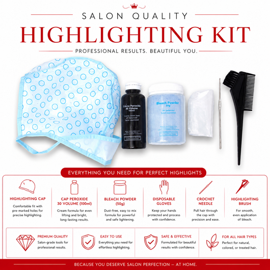 Highlight Kit Blonde Complete Hair Highlighting | Salon-Quality Blonde ...