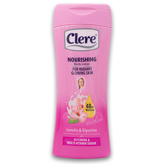 Clere, Nourishing Body Lotion Glycerine & Multi-Vitamin Serum 400ml - Cosmetic Connection