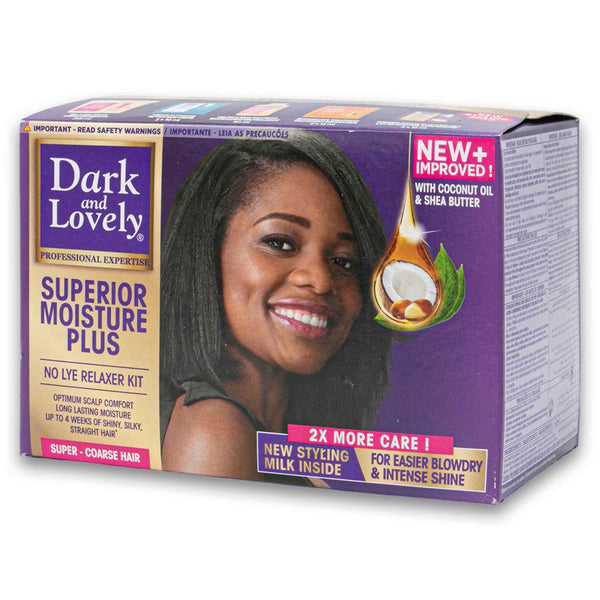 Superior Moisture Plus No-Lye Relaxer Kit | Super For Coarse Hair - With Coconut Oil & Shea Butter
