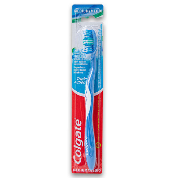 Colgate, Triple Action Medium Bristle Toothbrush - Assorted Colour - Cosmetic Connection