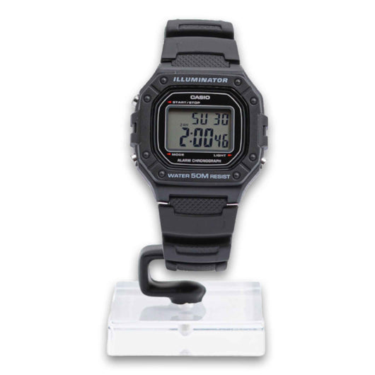 Casio Watches, Classic Digital Watch with Illuminator 50m Water Resist (W-218H-1AVDF) - Cosmetic Connection
