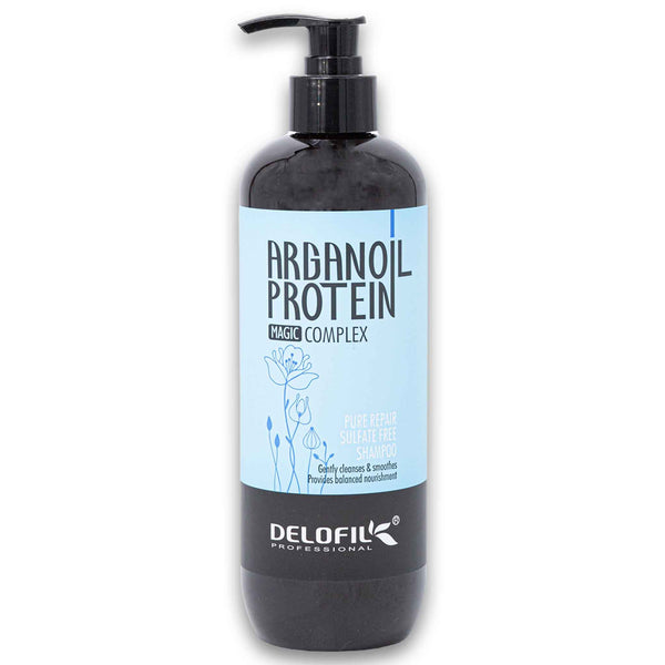 Delofil Professional, Argan Oil Protein Magic Complex Pure Repair Sulfate Frere Shampoo 500ml - Cosmetic Connection