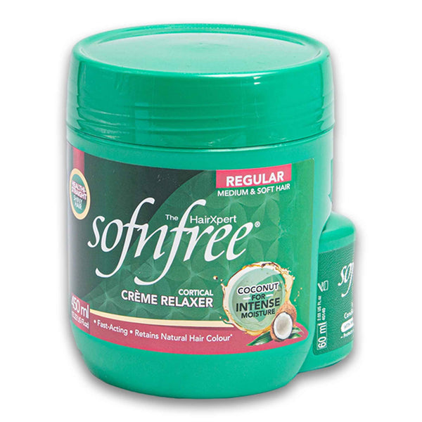 Sofnfree, Cortical Creme Relaxer 450ml + Neutralising Conditioning Shampoo 25ml - Cosmetic Connection