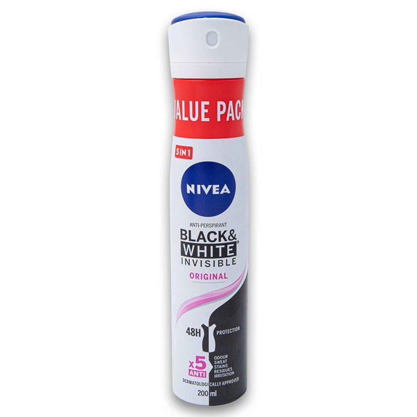 Nivea, Black & White Deodorant Spray Anti-perspirant 200ml - Cosmetic Connection