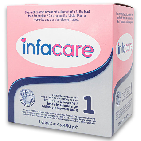 Infacare, Infant Starter Formula Stage 1 from 0 to 6 Months 4 x 450g - Cosmetic Connection