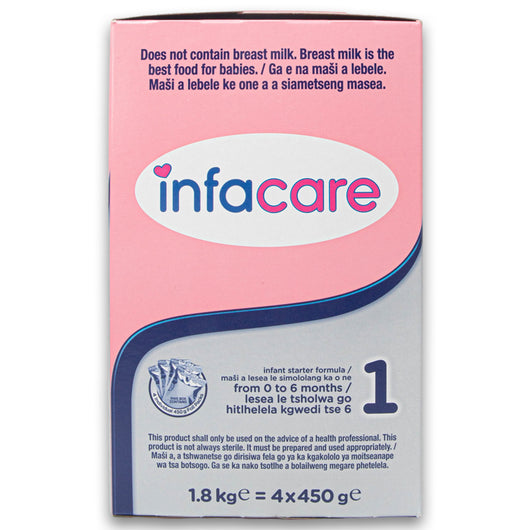 Infacare, Infant Starter Formula Stage 1 from 0 to 6 Months 4 x 450g - Cosmetic Connection