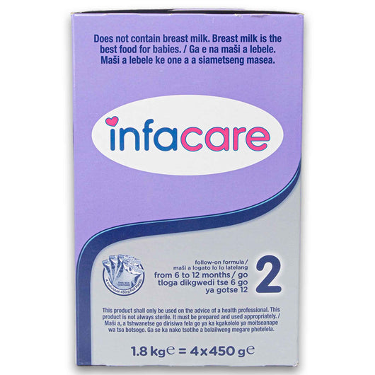 Infacare, Follow-on Formula Stage 2 from 6 to 12 Months 4 x 450g - Cosmetic Connection