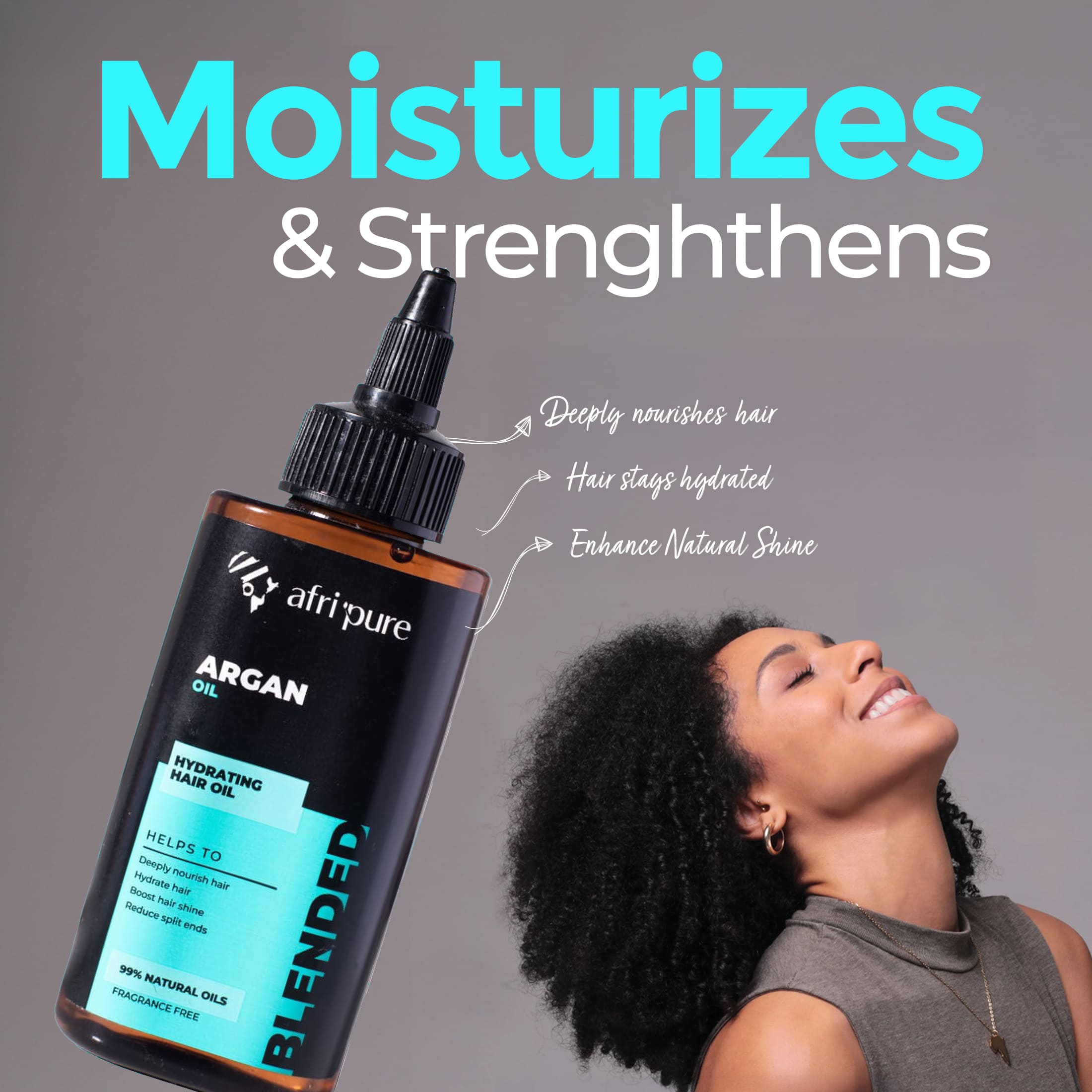 Argan Oil Hydrating Hair Oil For Radiant Beauty - Afri Pure