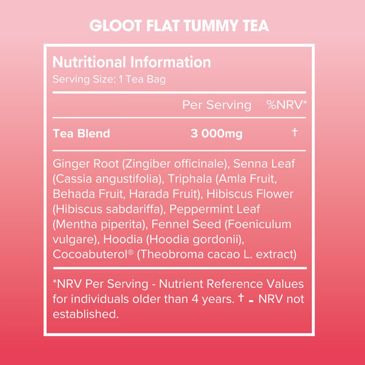 Gloot - Hips Bums & Tums, Flat Tummy Tea Detox Slimming Tea 20 Bags - Cosmetic Connection