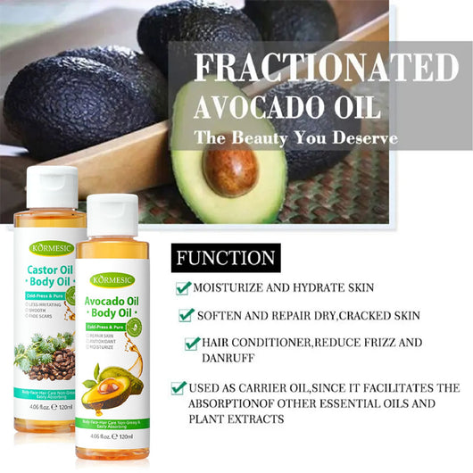 Kormesic, Avocado Oil Body Oil Repair Skin 120ml - Cosmetic Connection