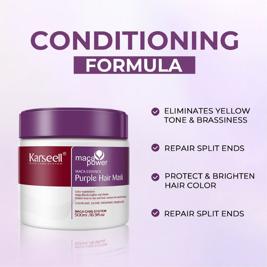 Karseell, Maca Power Maca Essence Purple Hair Mask Color Maintenance 500ml - Cosmetic Connection