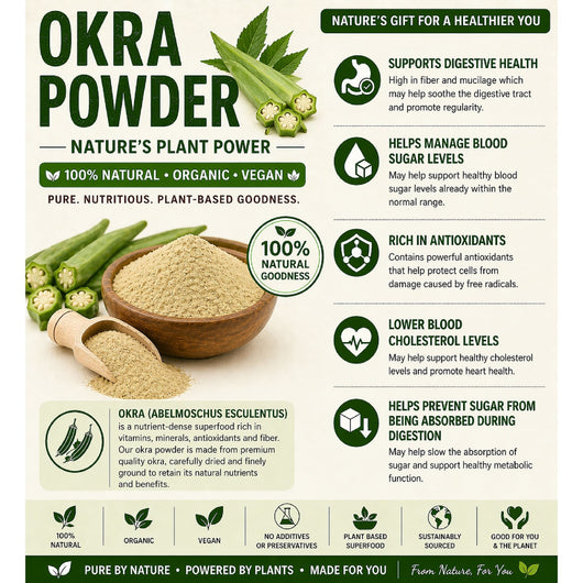 Okra Powder 50g | Abelmoschus Esculentus | 100% Natural Digestive & Bl ...