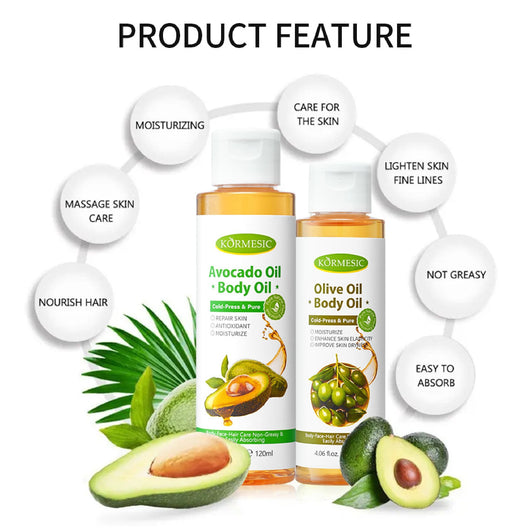 Kormesic, Avocado Oil Body Oil Repair Skin 120ml - Cosmetic Connection