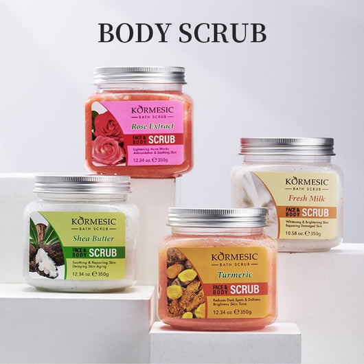 Kormesic, Face & Body Bath Scrub Shea Butter Soothing & Repairing Skin 350g - Cosmetic Connection