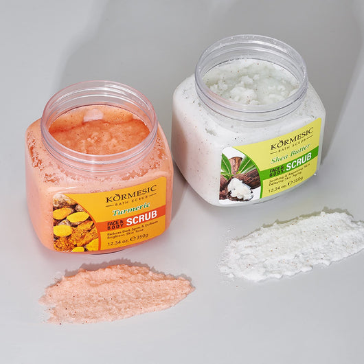 Kormesic, Face & Body Bath Scrub Turmeric Brightens Skin Tone 350g - Cosmetic Connection