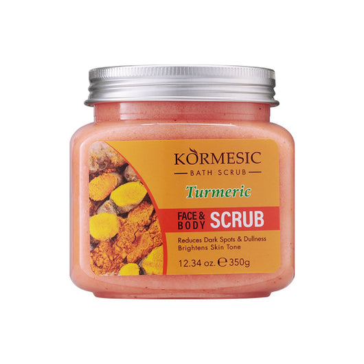 Kormesic, Face & Body Bath Scrub Turmeric Brightens Skin Tone 350g - Cosmetic Connection