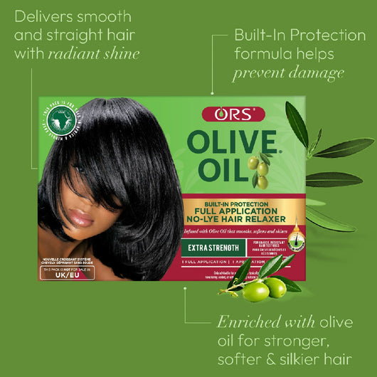 Organic Root Stimulator, Olive Oil Built-in Protection No-lye Hair Relaxer Extra Strength 1 Full Application - Cosmetic Connection