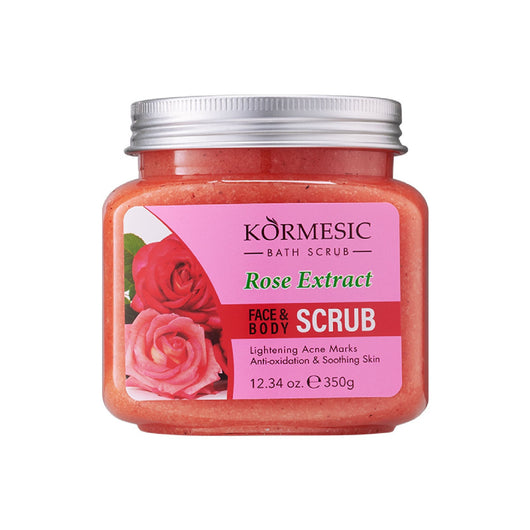 Kormesic, Face & Body Bath Scrub Rose Extract Anti-oxidation & Soothing Skin 350g - Cosmetic Connection