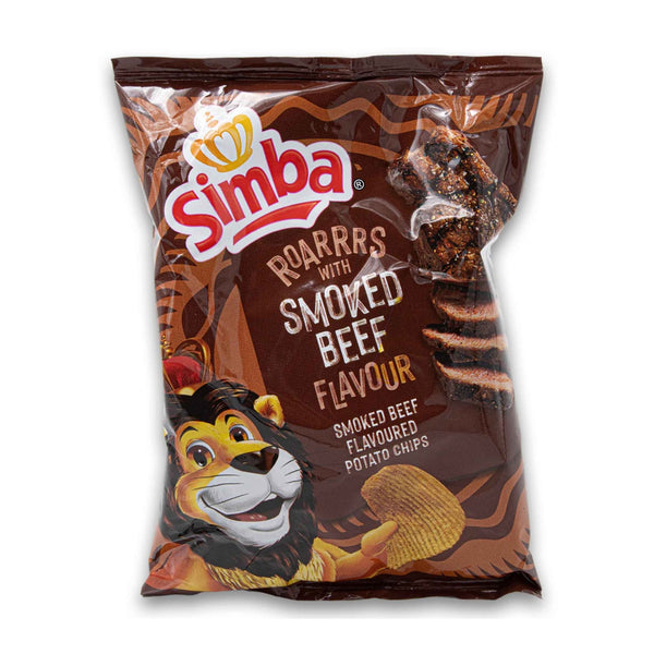 Simba, Smoked Beef Flavoured Potato Chips 36g | Rich & Savoury Snack with a Bold Smoky Taste - Cosmetic Connection