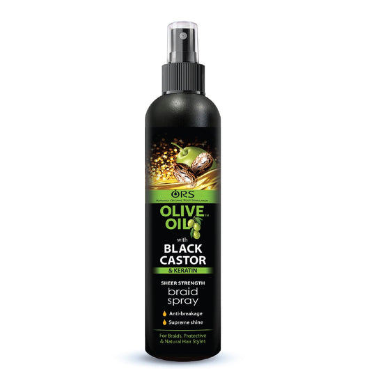 Organic Root Stimulator, Olive Oil with Black Castor & Keratin Sheer Strength Braid Spray 250ml - Cosmetic Connection