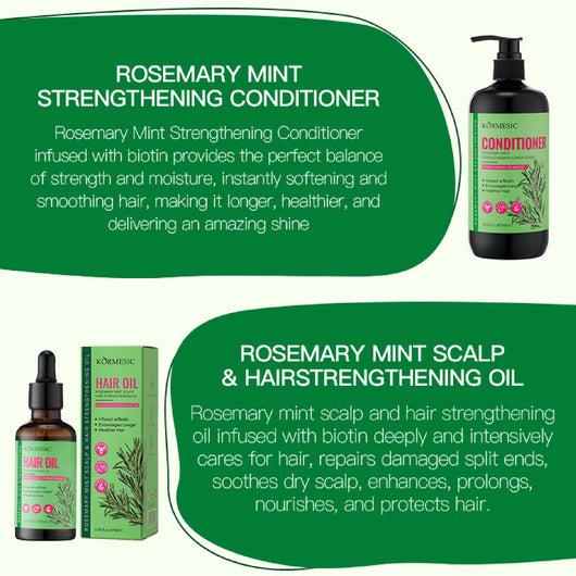 Kormesic, Rosemary Mint Strengthening Shampoo 480ml - Cosmetic Connection