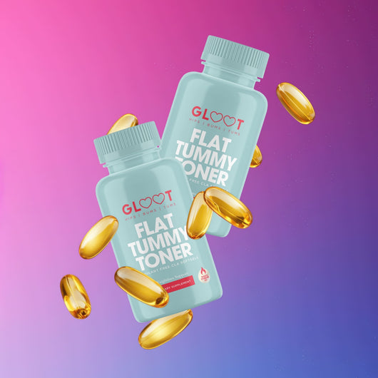 Gloot - Hips Bums & Tums, Flat Tummy Toner Stimulant Free CLA Softgels Weight loss Support 60 Pack - Cosmetic Connection