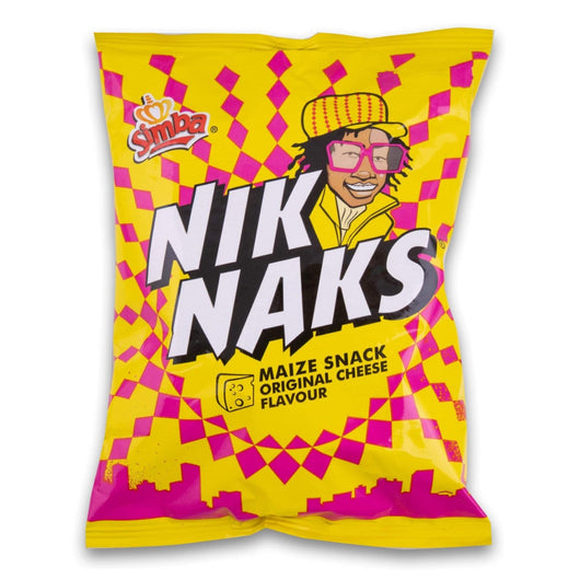 Simba, Nik Naks Original Cheese Flavour 50g | Crunchy Maize Snack with Bold Cheesy Goodness - Cosmetic Connection