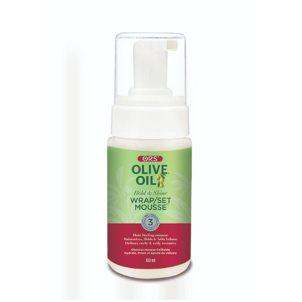 Olive Oil Hold & Shine Wrap/Set Mousse 100ml | Moisturising Styling Foam – Defines Curls Adds Volume & Shine