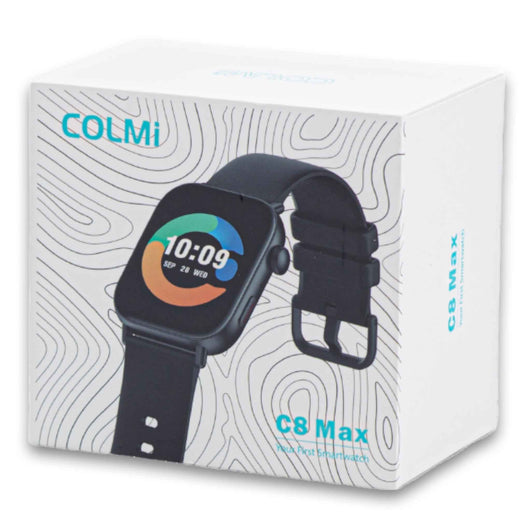 COLMi, Smartwatch Black Edition Multi-Function Health Monitoring Next-Gen (C8MAX-SB) - Cosmetic Connection