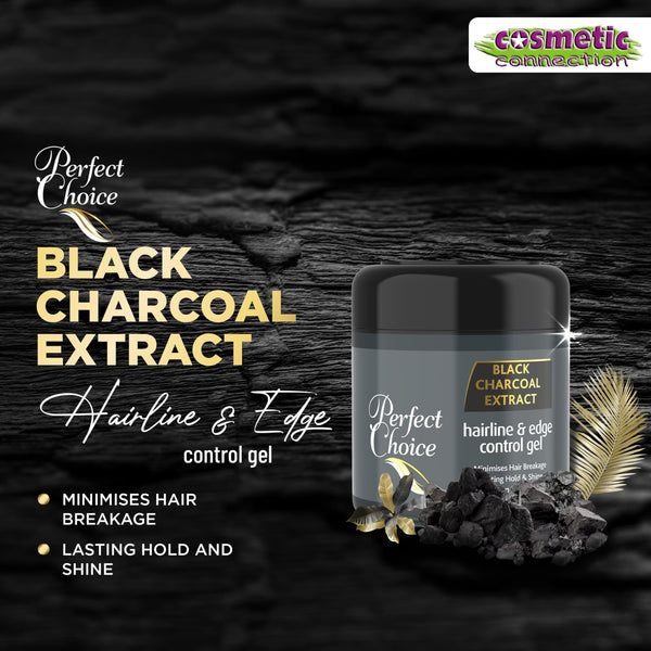 Perfect Choice, Black Charcoal Extract Hairline & Edge Control Gel 225g - Cosmetic Connection