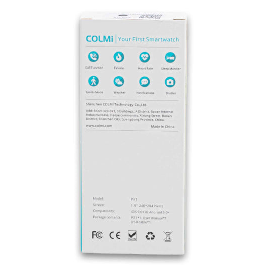COLMi, Smartwatch Black Edition All-in-One Health with Call Fitness & Notifications (P71-SB) - Cosmetic Connection