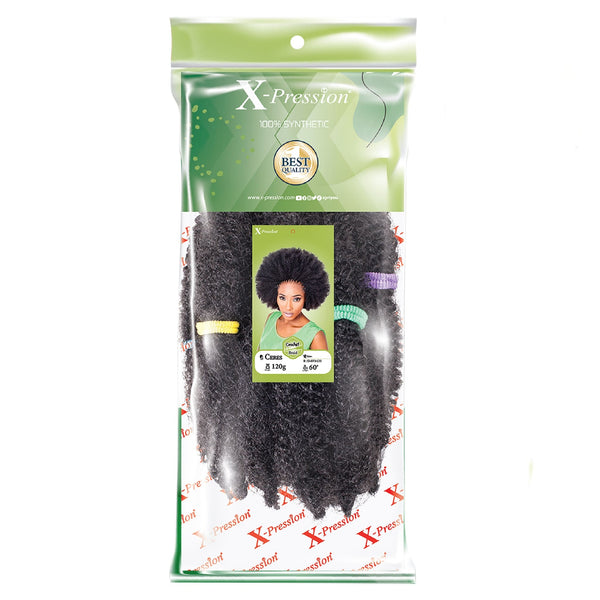 X-Pression, Ceres 60" 100% Synthetic Crochet Braid 120g - Cosmetic Connection