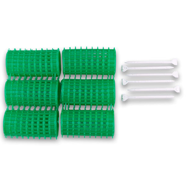 Cherry Plastics, Hair Curlers Large 60 x 30mm 6 Pack - Cosmetic Connection