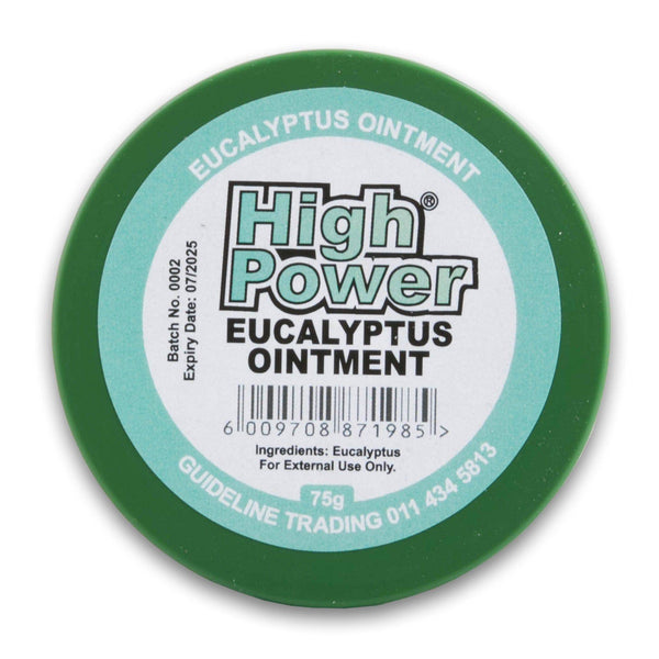 High Power, Eucalyptus Ointment 75g - Cosmetic Connection