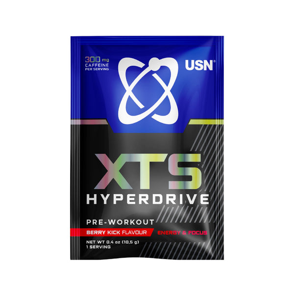 USN, XTS Hyperdrive Pre-Workout Berry Kick 10.5g - Cosmetic Connection