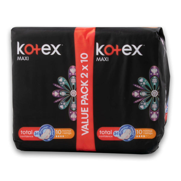 Kotex, Maxi Pads with Wings Normal Flow 20 Pack - Cosmetic Connection