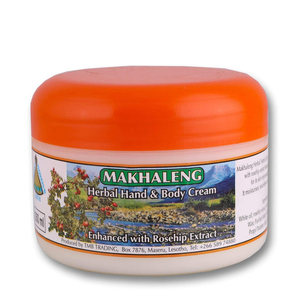 Makhaleng, Herbal Hand & Body Cream 250ml Enriched with Rosehip extract - Cosmetic Connection