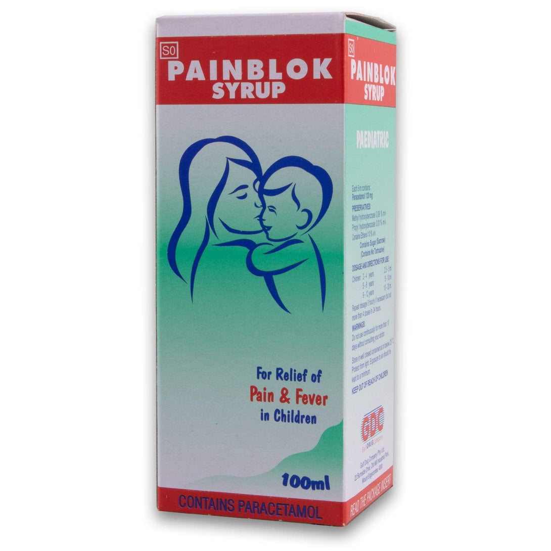 Painblok, Pain & Fever Syrup Glass Bottle 100ml - Cosmetic Connection