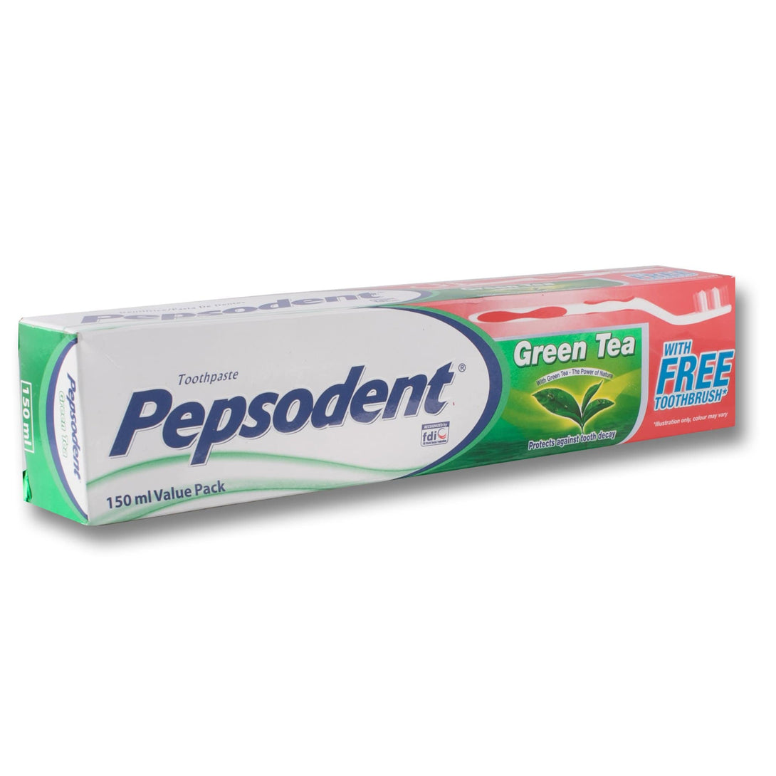 Pepsodent, Green Tea Toothpaste 150ml plus Toothbrush - Cosmetic Connection