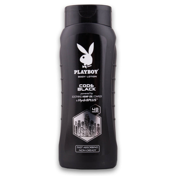 Code Black Body Lotion 400ml for Men | Powered by Soothing Hemp Oil Complex & Hydr8PLUS – 48hr Hydration