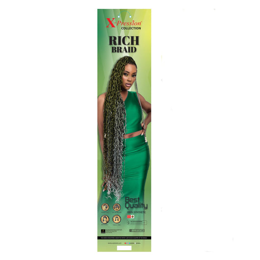 X-Pression, Rich Braid 82" 100% Kanekalon Fiber 230g - Cosmetic Connection