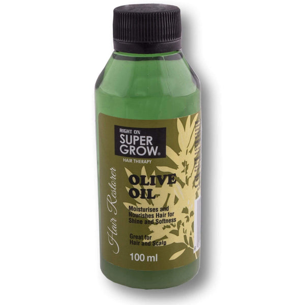 Right On, Super Grow Olive Oil 100ml Hair Restorer - Cosmetic Connection