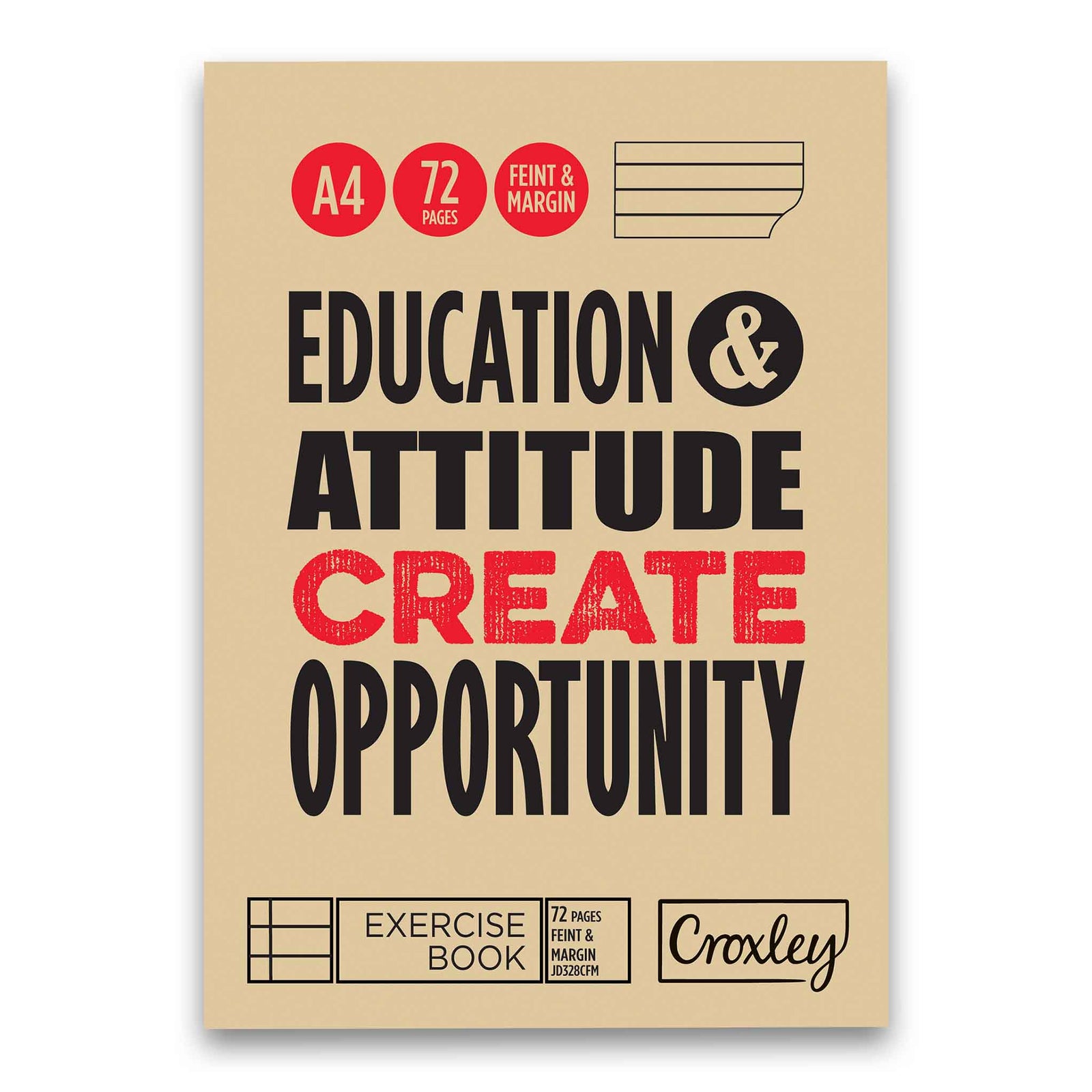 Exercise Book A4 Feint & Margin 72 Page - Croxley – Cosmetic Connection